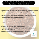 SeLaGa Premium Garden Cress Seeds (Halim Seeds) – Iron-Rich Superfood for Strength, Hair Growth & Immunity | Premium Reusable Jar - Image 3