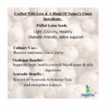 SeLaGa Premium Makhana (Lotus Seeds) – Light, Crunchy & Protein-Rich Superfood | 200 Gram | Premium Reusable Jar - Image 4