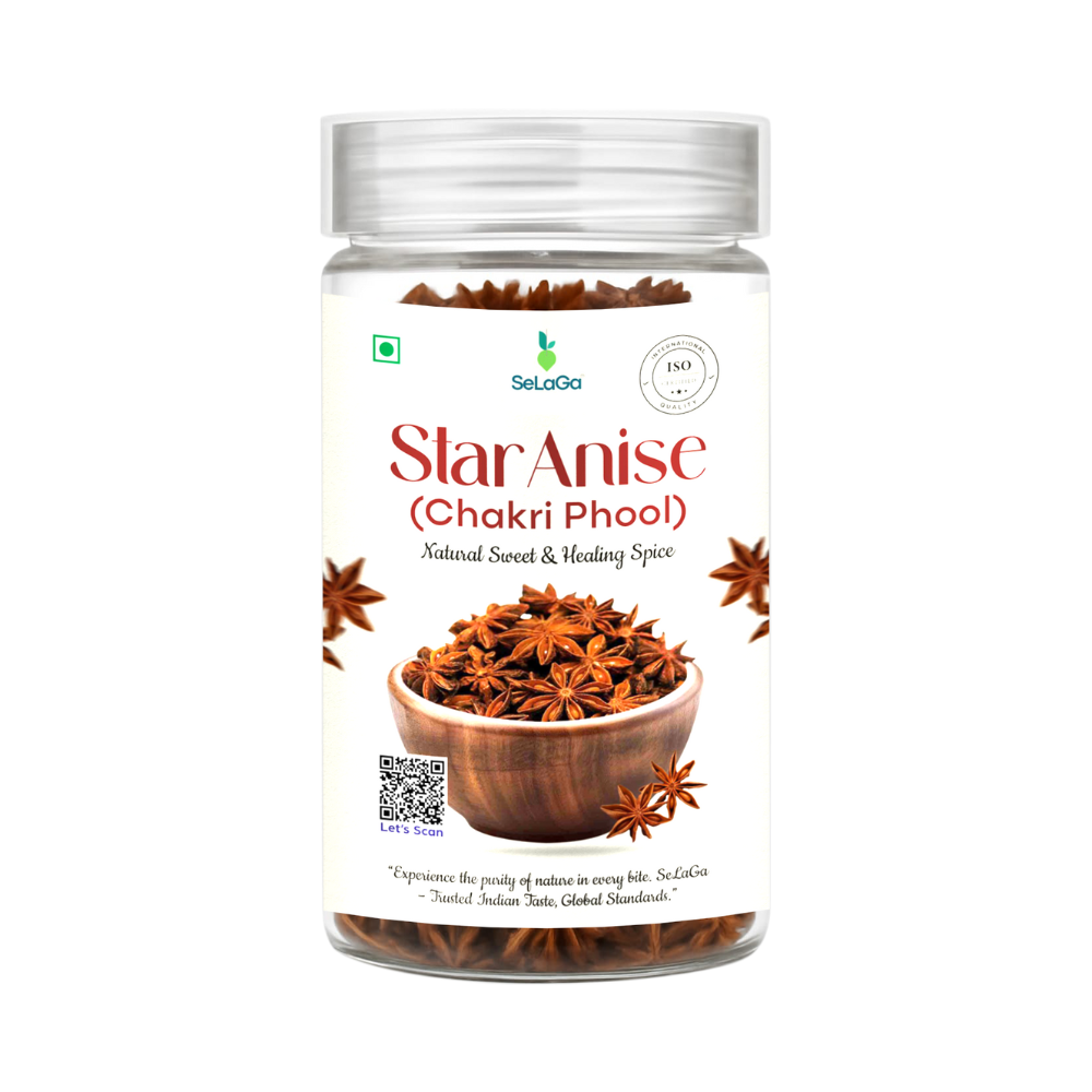 star 4 SeLaGa Premium Star Anise (Chakra Phool) - Premium Reusable Jar - Image 1