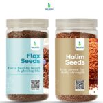 Selaga Weight Management Combo – Flax Seeds & Halim Seeds | Natural Fiber, Iron & Omega-3 Super Seeds for Weight Loss, Digestion & Energy - (2×250 g Premium Jars)
