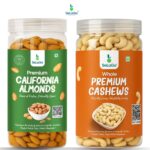 Selaga Royal Energy Duo – Premium Almonds + Cashew (2×200 Gram Premium Jars)