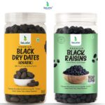 Selaga Digestive Delight Combo – Dry Dates + Black Raisins (With Seeds) (2x200 Gram Premium Jar)