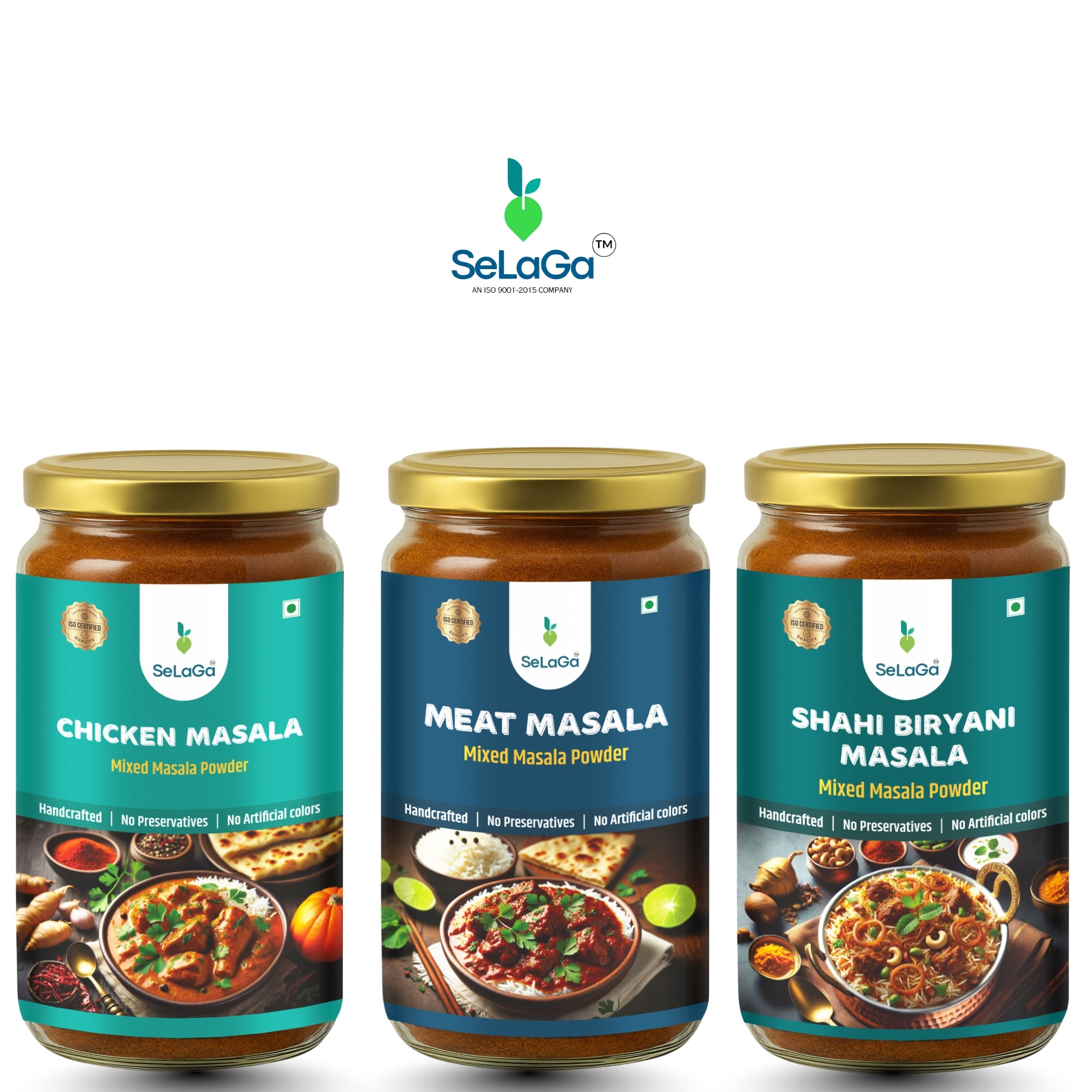 1 (2) Selaga Non-Veg Power Trio – Chicken Masala + Meat Masala + Shahi Biryani Masala - Image 1