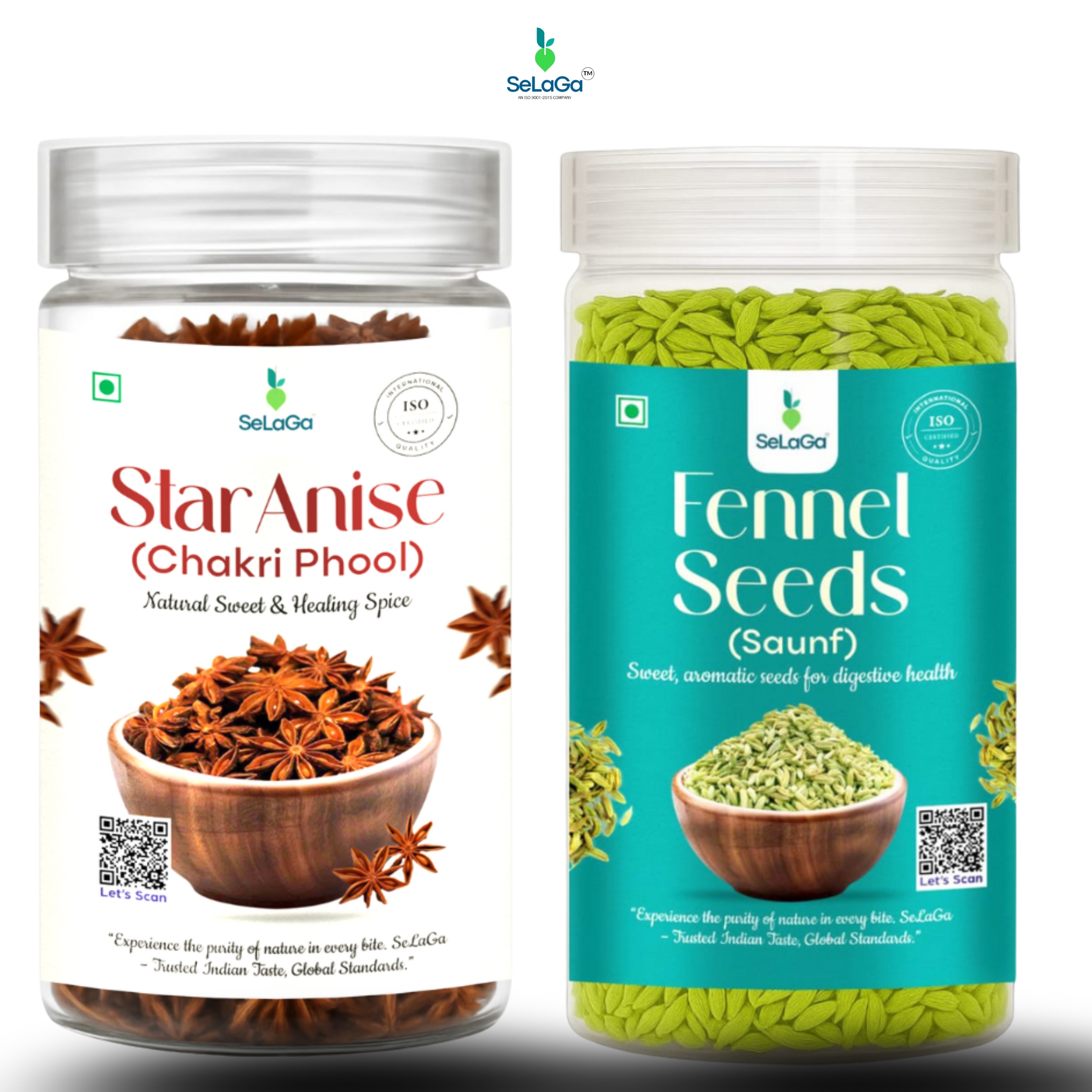 1 Sweet & Licorice Spice Pair – Fennel Seeds (100 Gram) + Star Anise (50 Gram) - Image 1