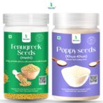 Bitter-Sweet Balance Duo – Fenugreek Seeds (250 Gram) + Poppy Seeds (50 Gram) - Premium Reusable Jars