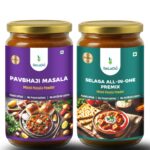 Selaga Street Style Masala Combo – Pav Bhaji Masala + All-in-One Premix Masala (2x100g Premium Glass Jar)