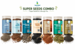 Selaga 7 Super Seeds Combo – Premium 700g (100g Each) | Pumpkin, Chia, Kalonji, Basil, Halim, Flax & Sunflower Seeds with Reusable Jar